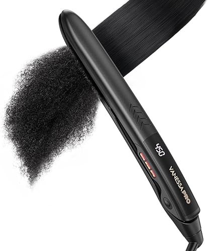 VANESSA PRO Flat Iron Hair Straightener, 100% Pure Titanium Flat Iron — Size, capacity and configuration compared