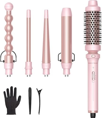 Wavytalk 5 in 1 Curling Iron,Curling Wand Set with Curling Brush and 4 — Controls and everyday operation