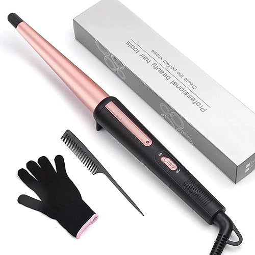 Hair Curling Wand, 0.5-1Inch Tapered Curling Iron, Professional Cerami — Build quality and design details up close